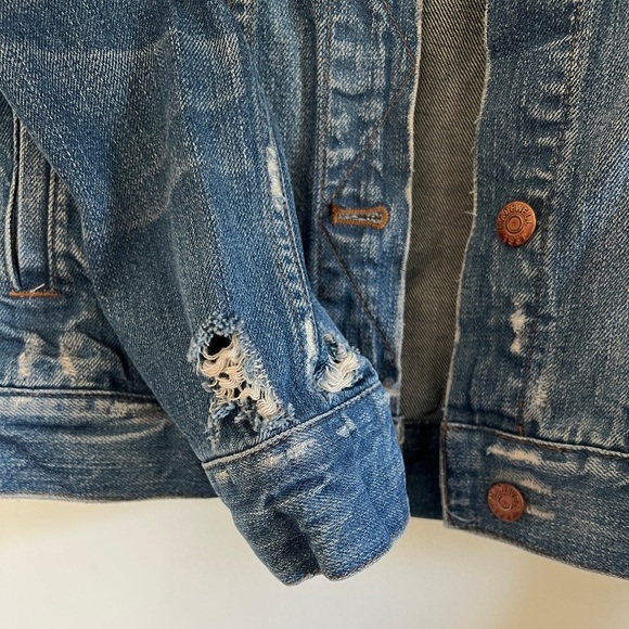 Madewell distressed denim jacket size small - Picture 3 of 5